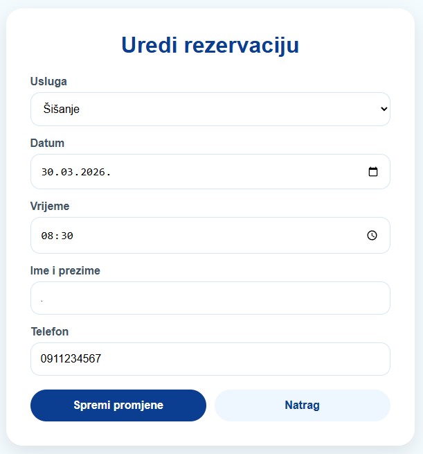 Pregled rezervacija